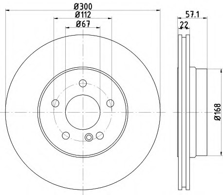 Pagid Brake Disc Rear